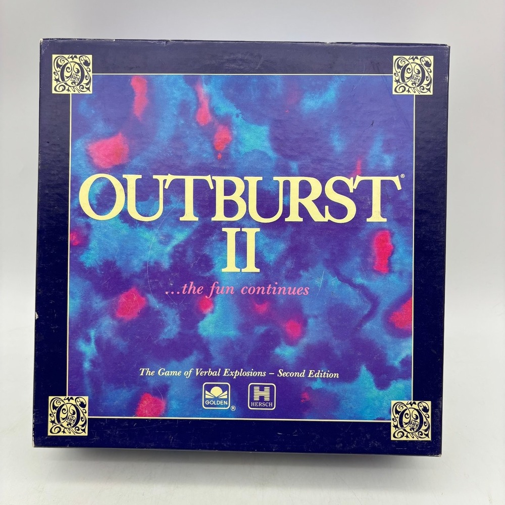 Vintage 1991 Outburst II Board Game 2nd Edition Complete Verbal Explosions